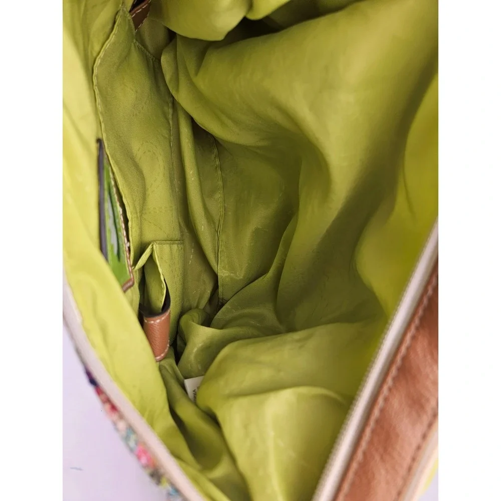 Lily‎ Bloom Multicolor Woven Hobo Crossbody Shoulder Bag Eco Fabric Zip Top
